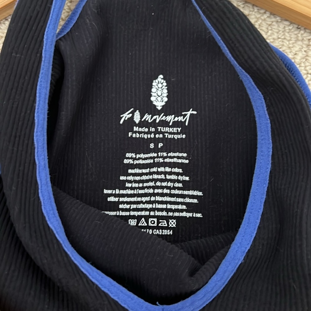 Free People Movement Tipped Free Ribbed Crop Tank Sport Bra - Picture 4 of 4
